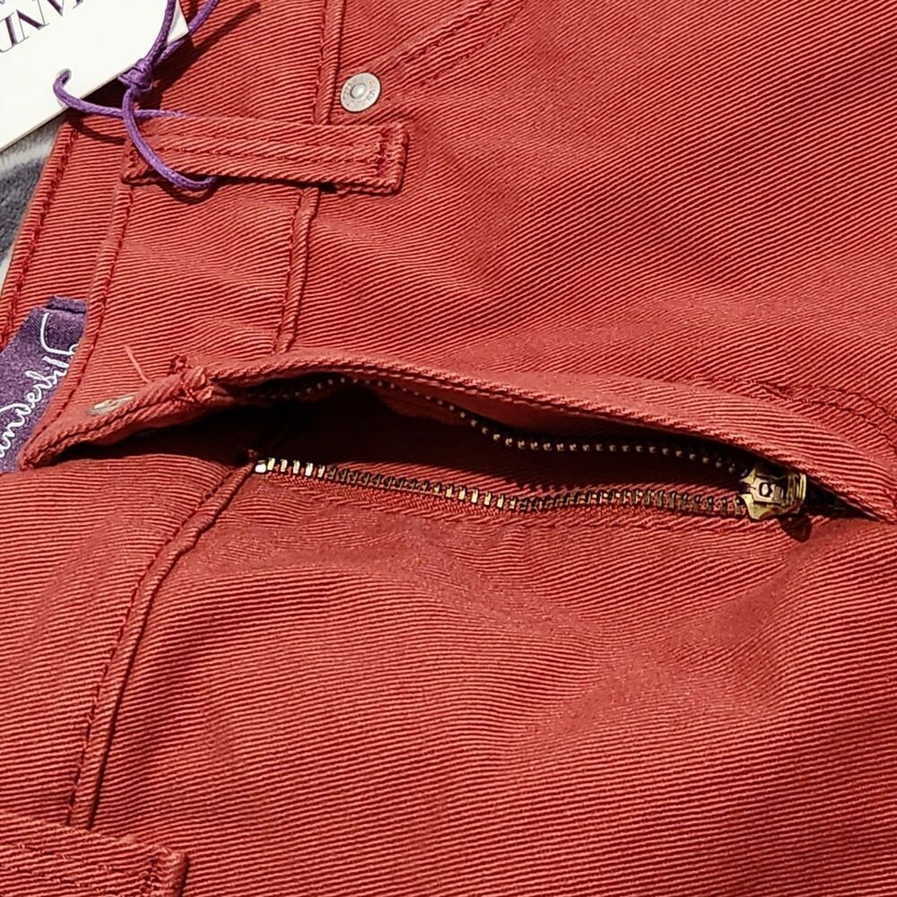 Gloria Vanderbilt Jeans Size 8 Petite Autumn Blaze Color Tapered Leg - Picture 9 of 15